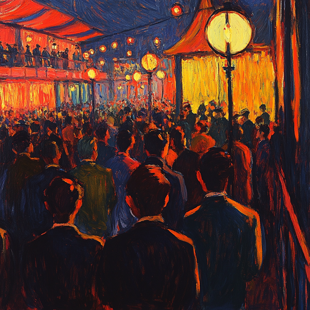 Henri Toulouse-Lautrec Inspired Circus Scene paint by number