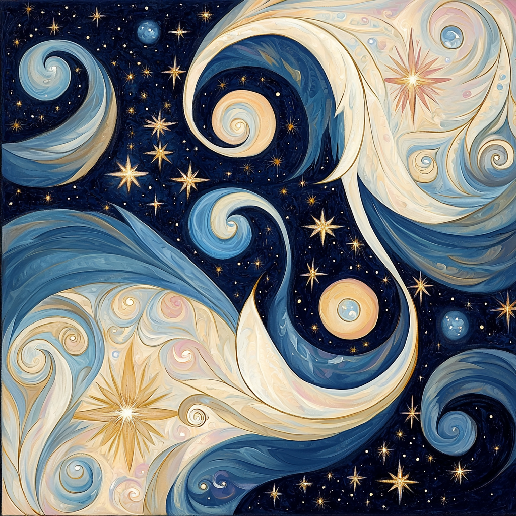 Alphonse Mucha Inspired Mystic Voyage Of Stars Paint By Numbers