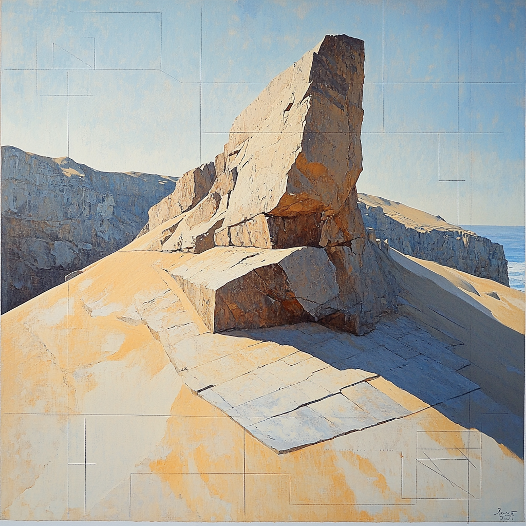 Michelangelo Inspired Granite Dune paint by numbers