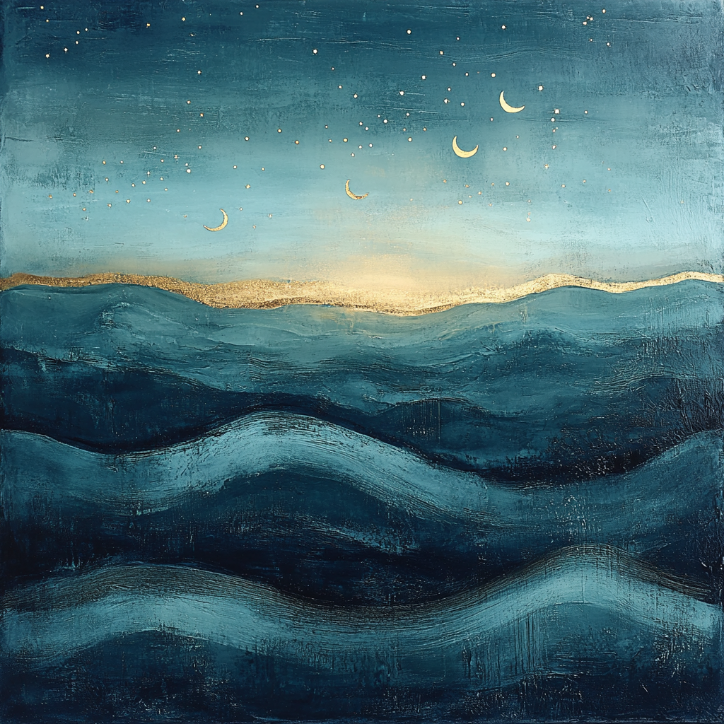 Max Ernst Inspired Astral Tide DIY paint by numbers