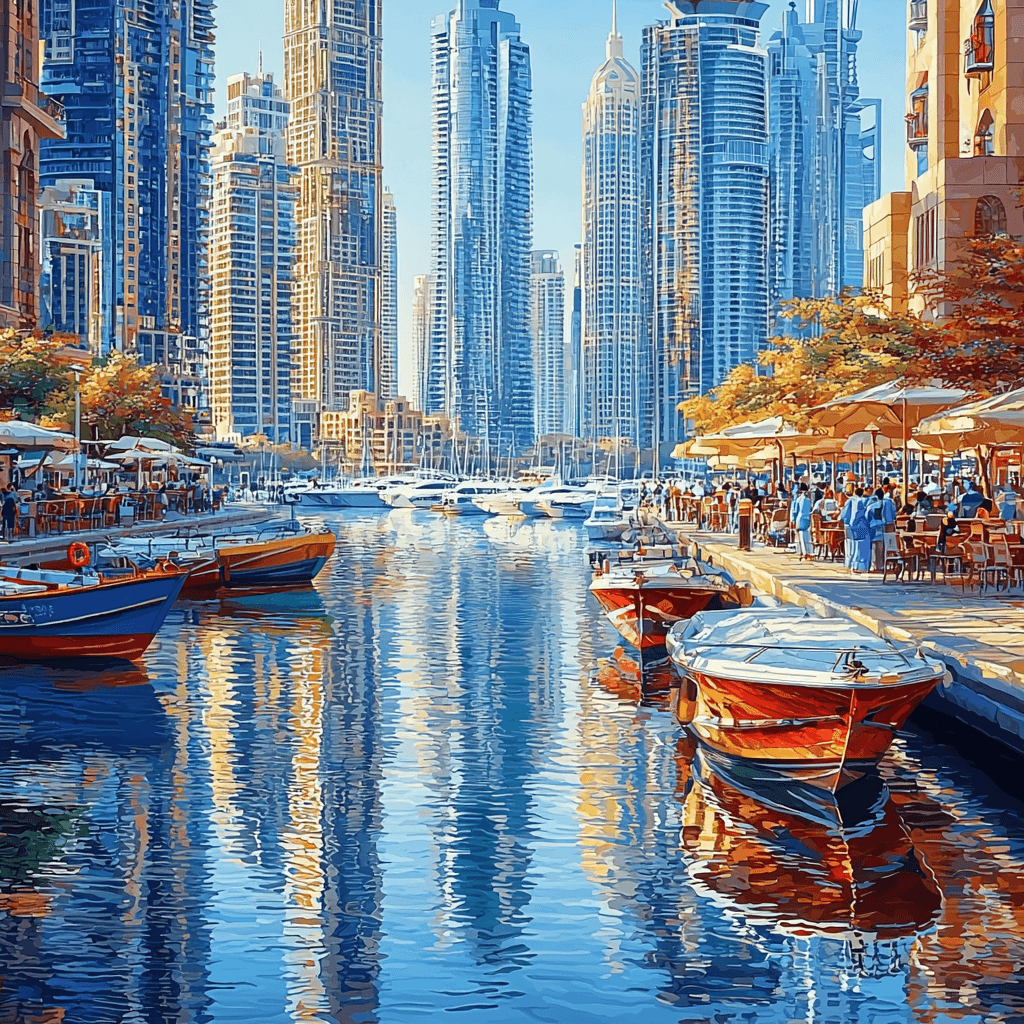 Dubai Marina - UAE Paint By Numbers