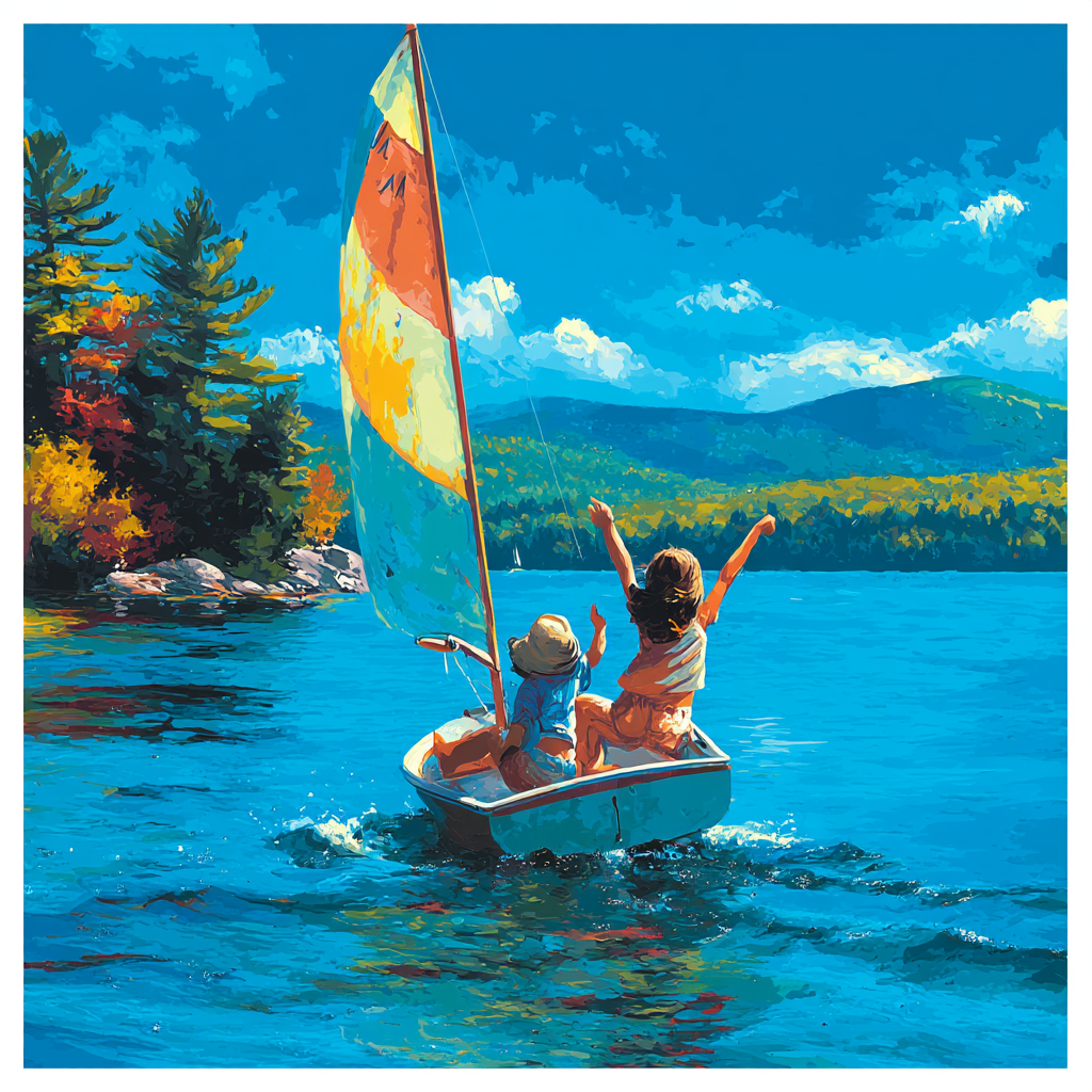 Sailing With Mom DIY Paint By Numbers