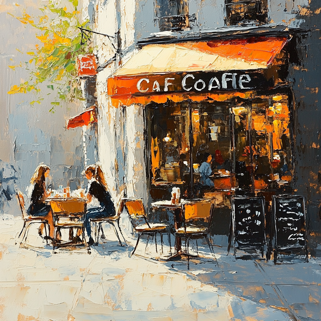 Édouard Manet Inspired Street Café At Noon Paint by numbers art