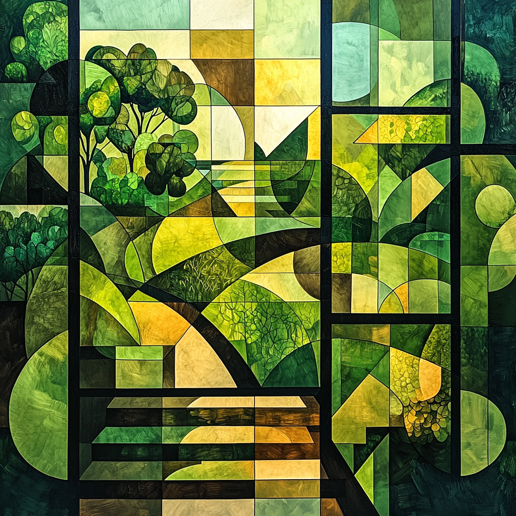 Pablo Picasso Inspired Cubist Garden Harmony Paint By Numbers Kits