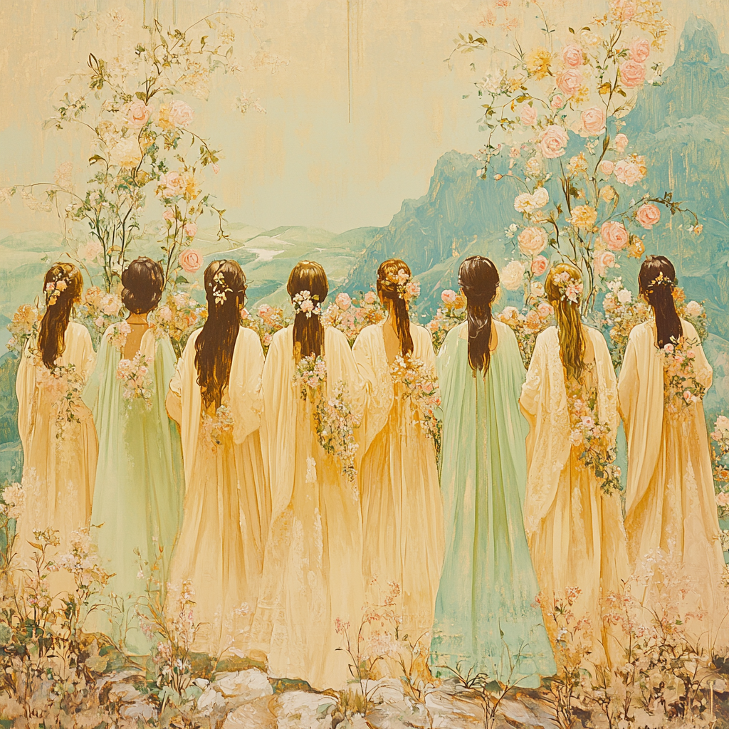 Botticelli Inspired Spring Festival paint by numbers