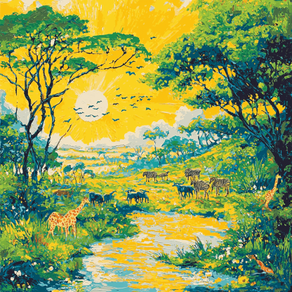 Salvador Dali Inspired Dreamscape Safari Paint By Numbers