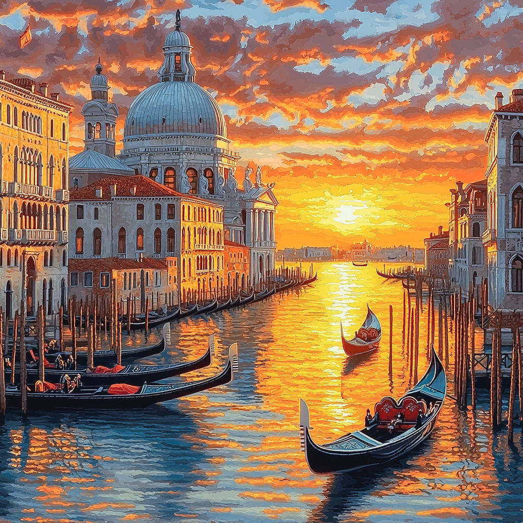 Canaletto Inspired Historic Enchantment Of Venice Number Painting