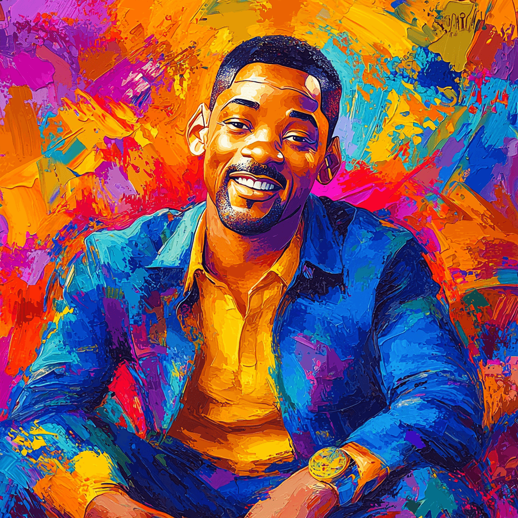 Will Smith: The Unstoppable Pursuit Of Happiness Number Painting