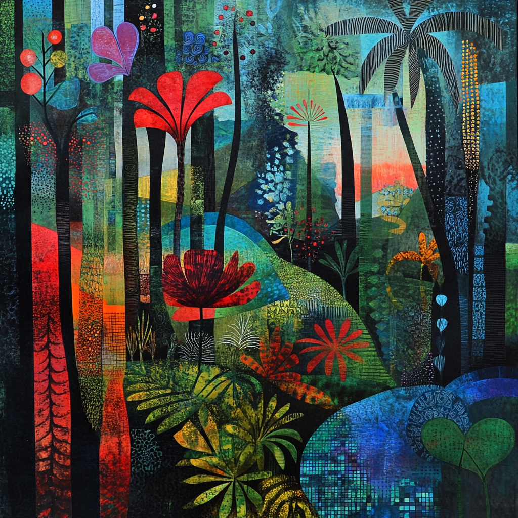 Max Ernst Inspired Fantasy Jungle DIY paint by numbers