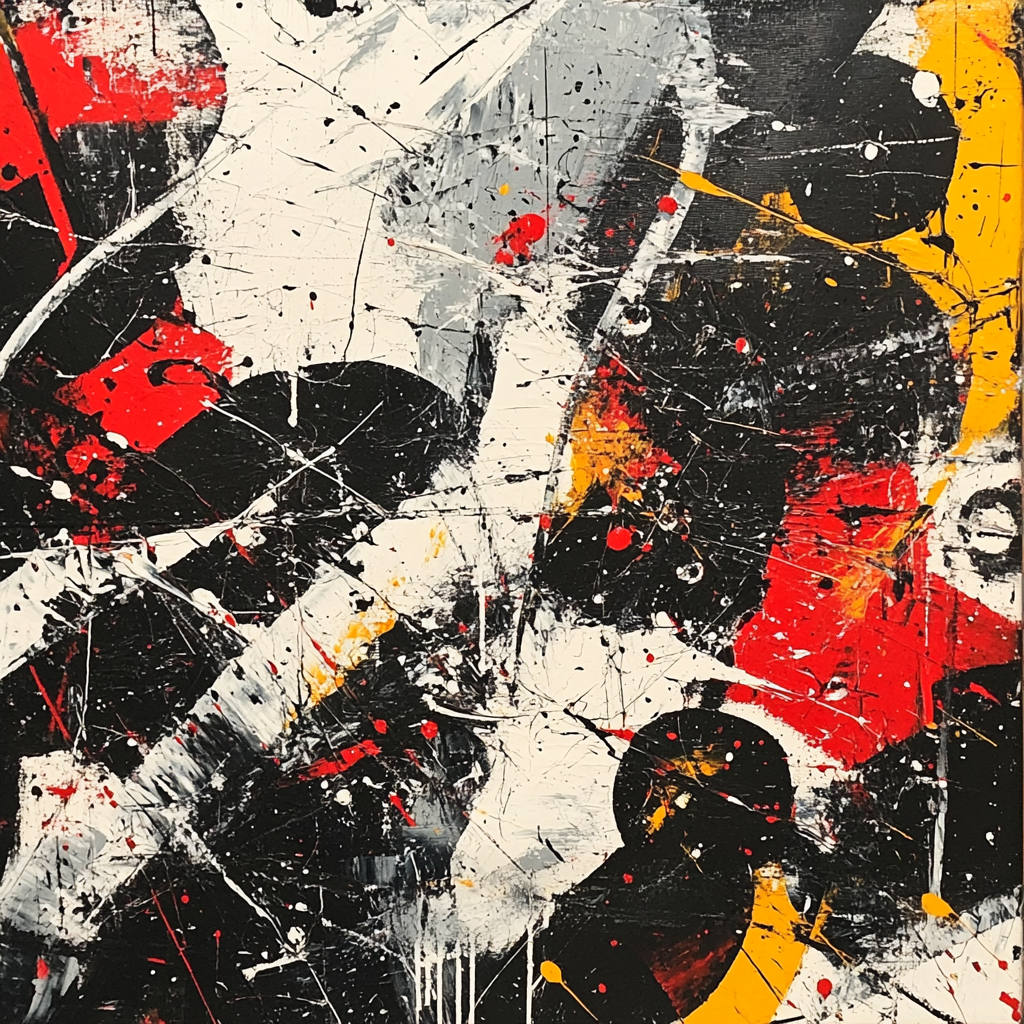 Jackson Pollock Inspired Urban Vortex DIY paint by numbers
