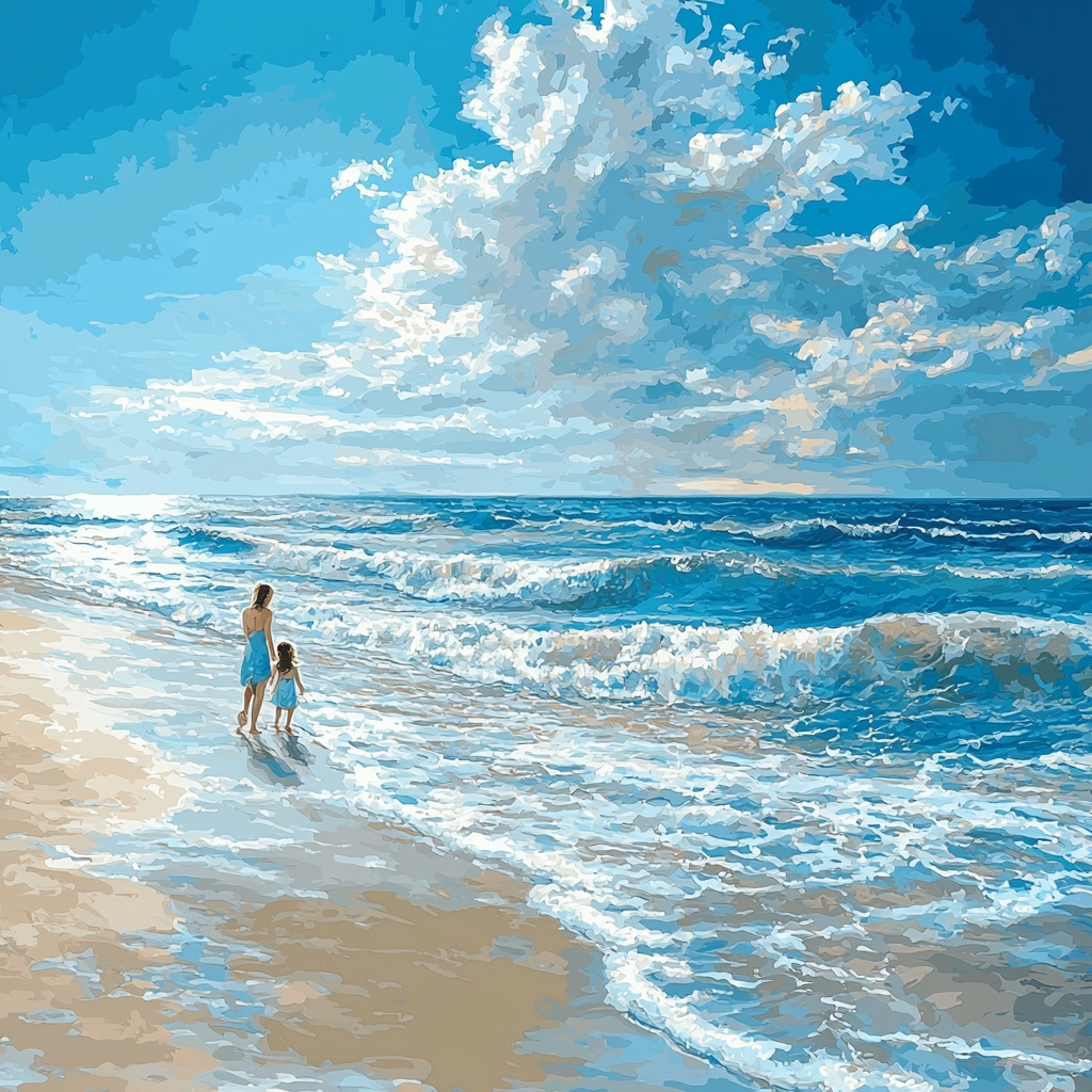 Ocean Waves Of Love Painting Number Kit