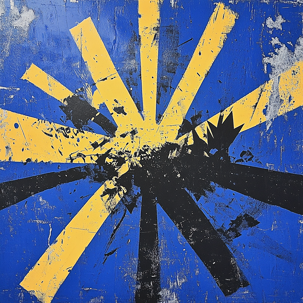 Jean-Michel Basquiat Inspired Radiant Protest Nebula DIY paint by numbers