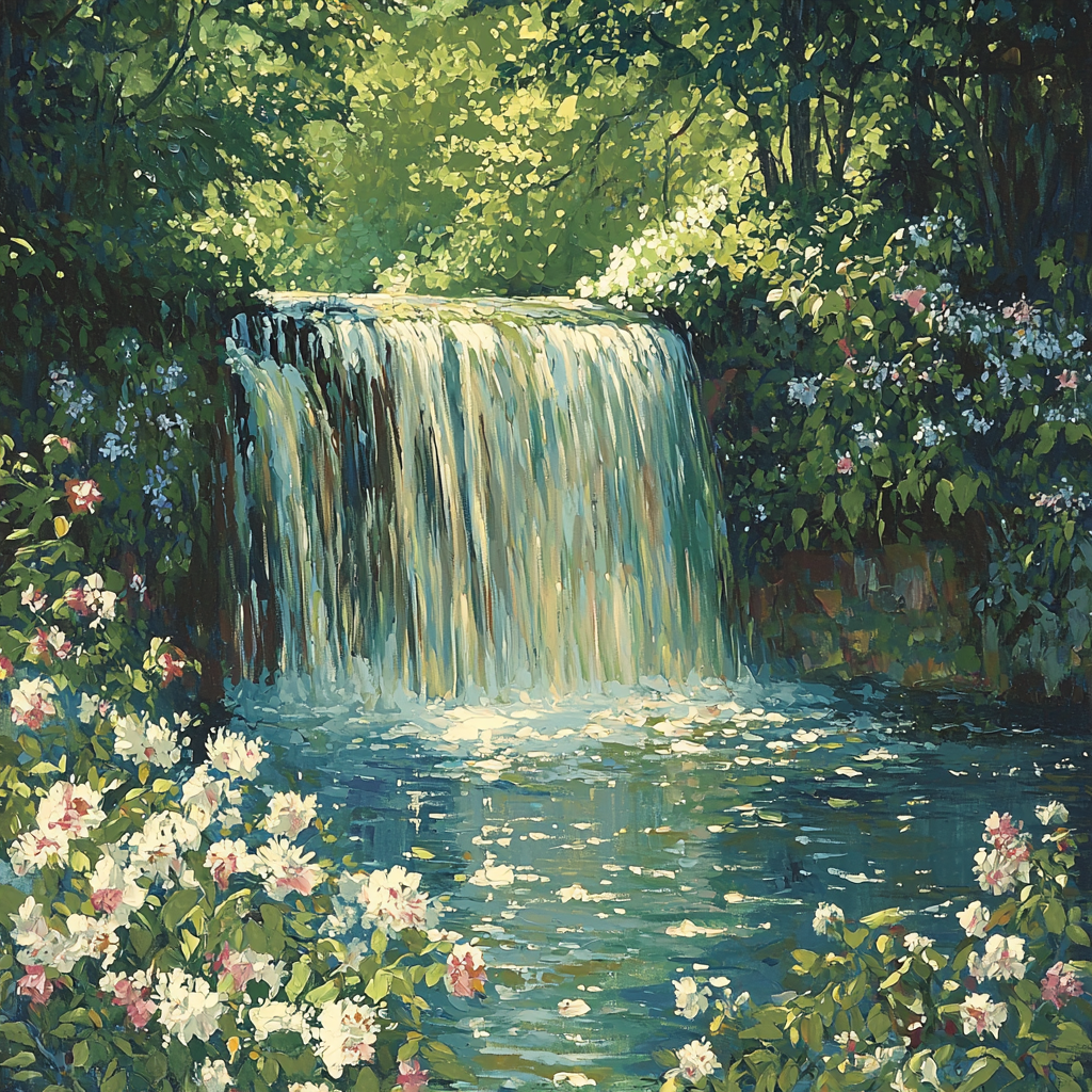 John Constable Inspired Hidden Waterfall Paradise Numbered Painting Kits