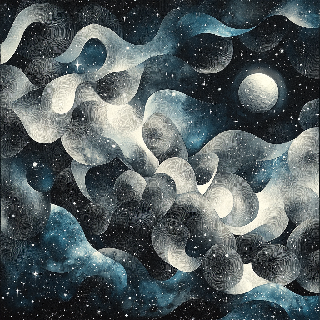 M.C. Escher Inspired Cosmic Tessellations painting number kit