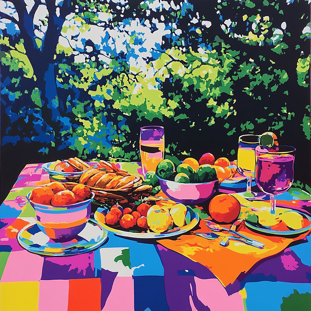 Warhol Inspired Pop Art Picnic Painting by numbers kit
