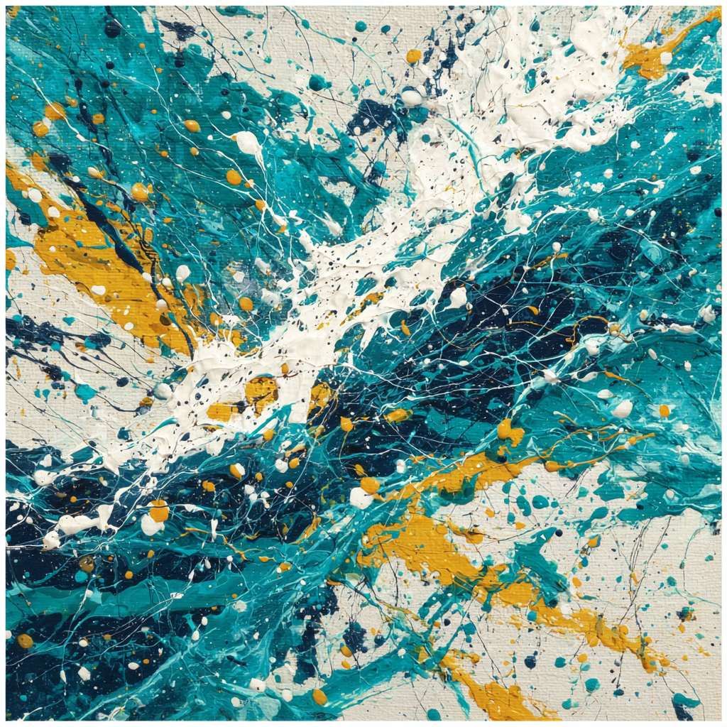 Jackson Pollock Inspired River Flow Paint by numbers kits