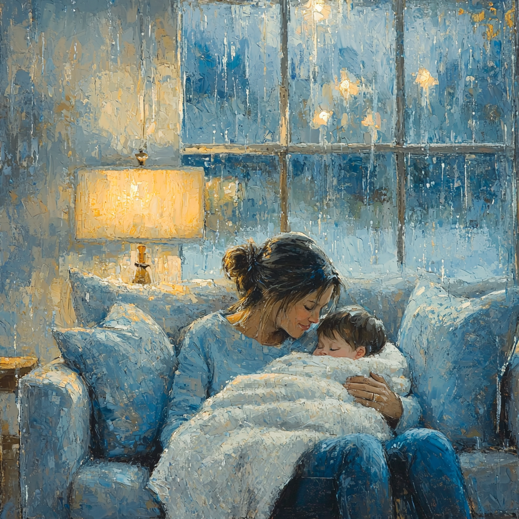 Rainy Day Cuddles Painting By Numbers Kit