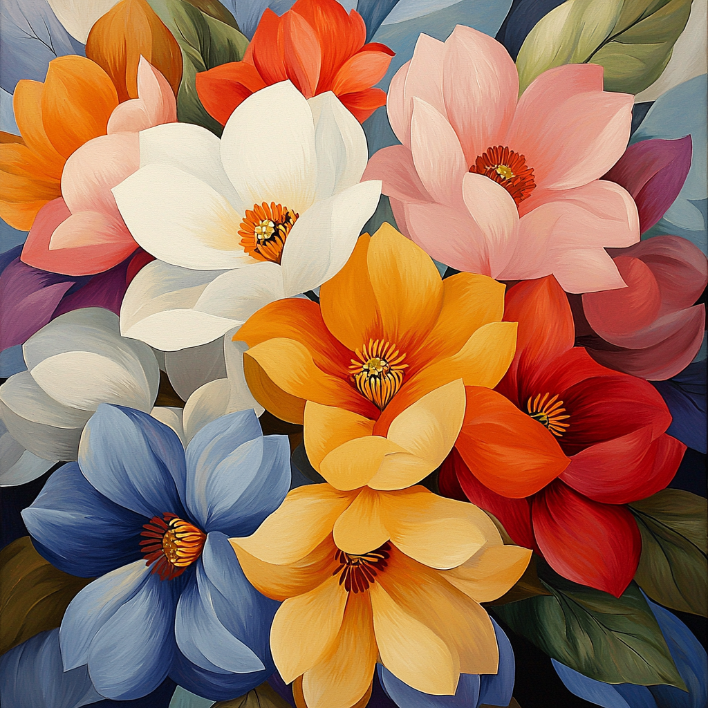 Georgia O'Keeffe Inspired Burst Of Joy Paint By Numbers Art