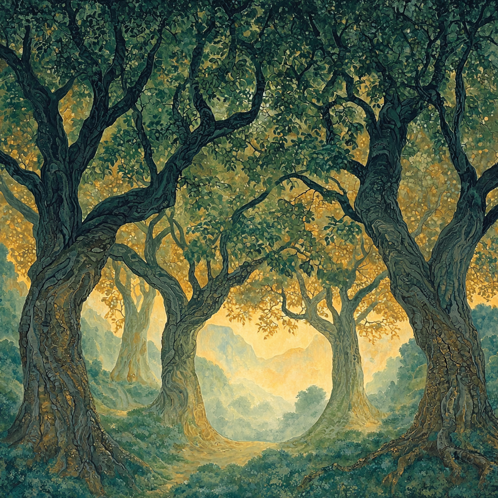 Michelangelo Inspired Ethereal Forest Whispers Painting By Numbers Kit