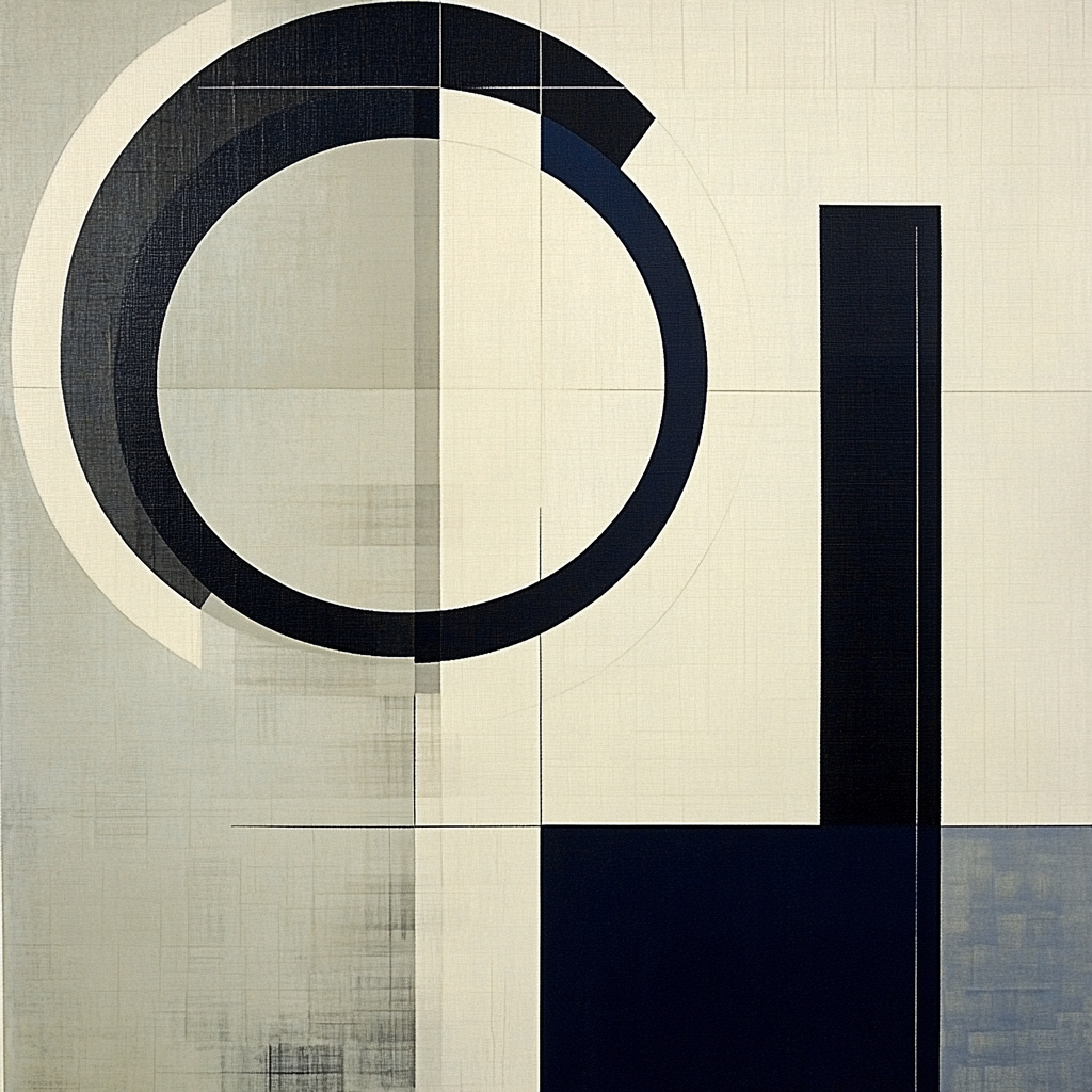 Kazimir Malevich Inspired Void Geometry Number painting