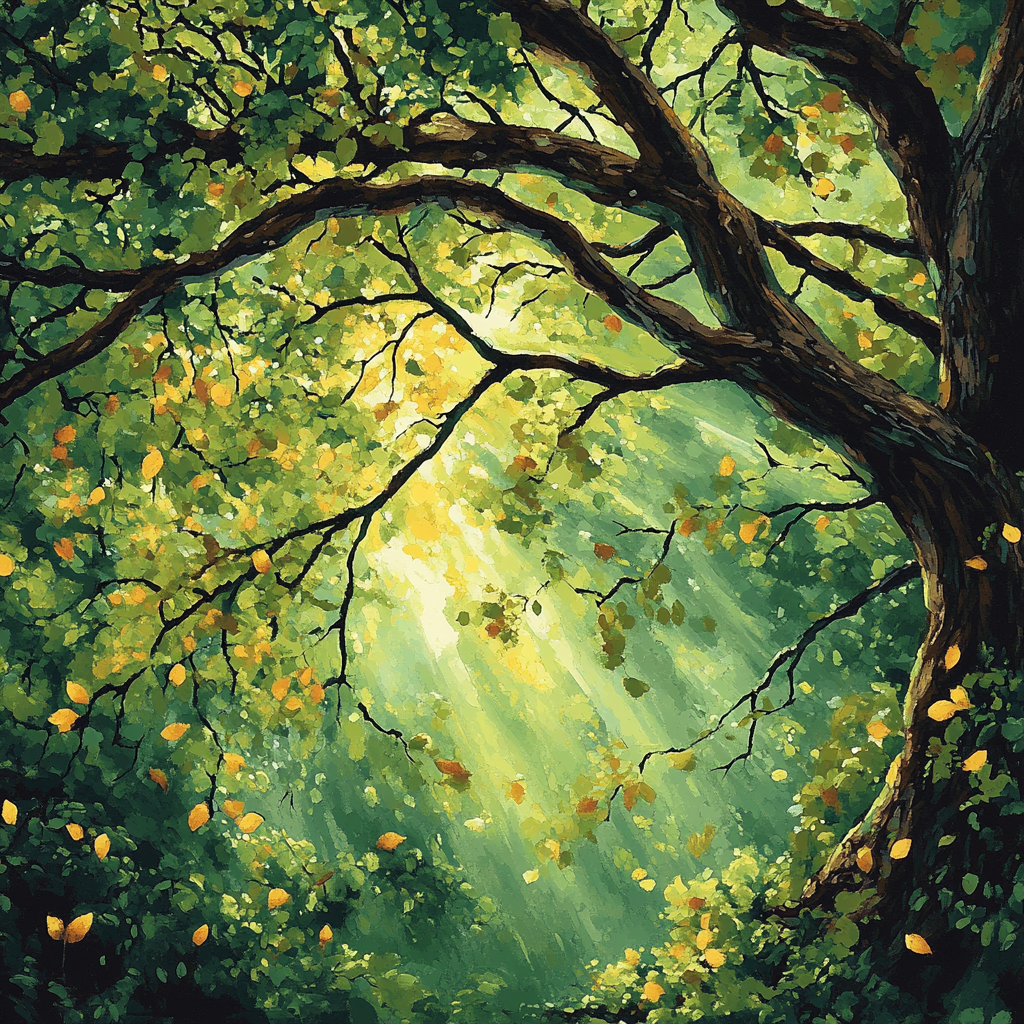 Emily Carr Inspired Mystical Forest Canopy Numbered painting kits