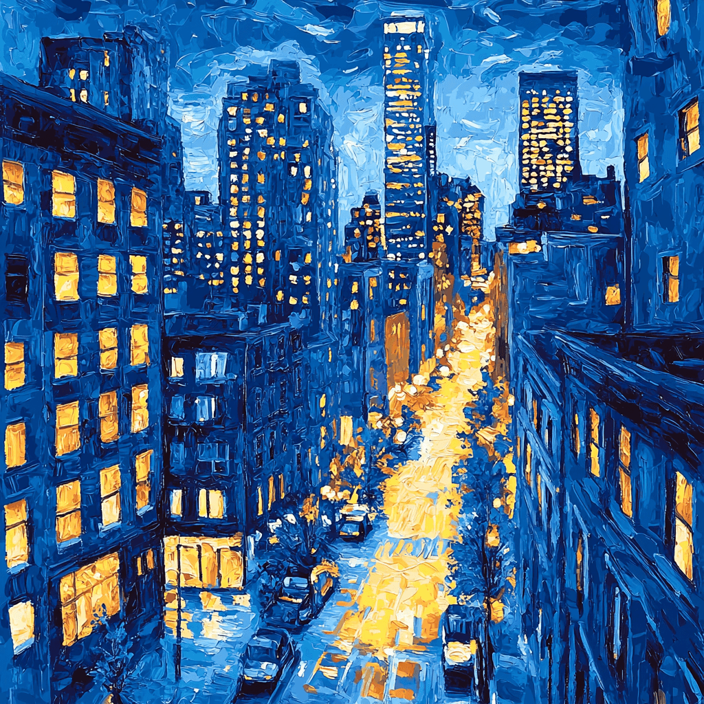 Edward Hopper Inspired Dancing Lights Paint By Color