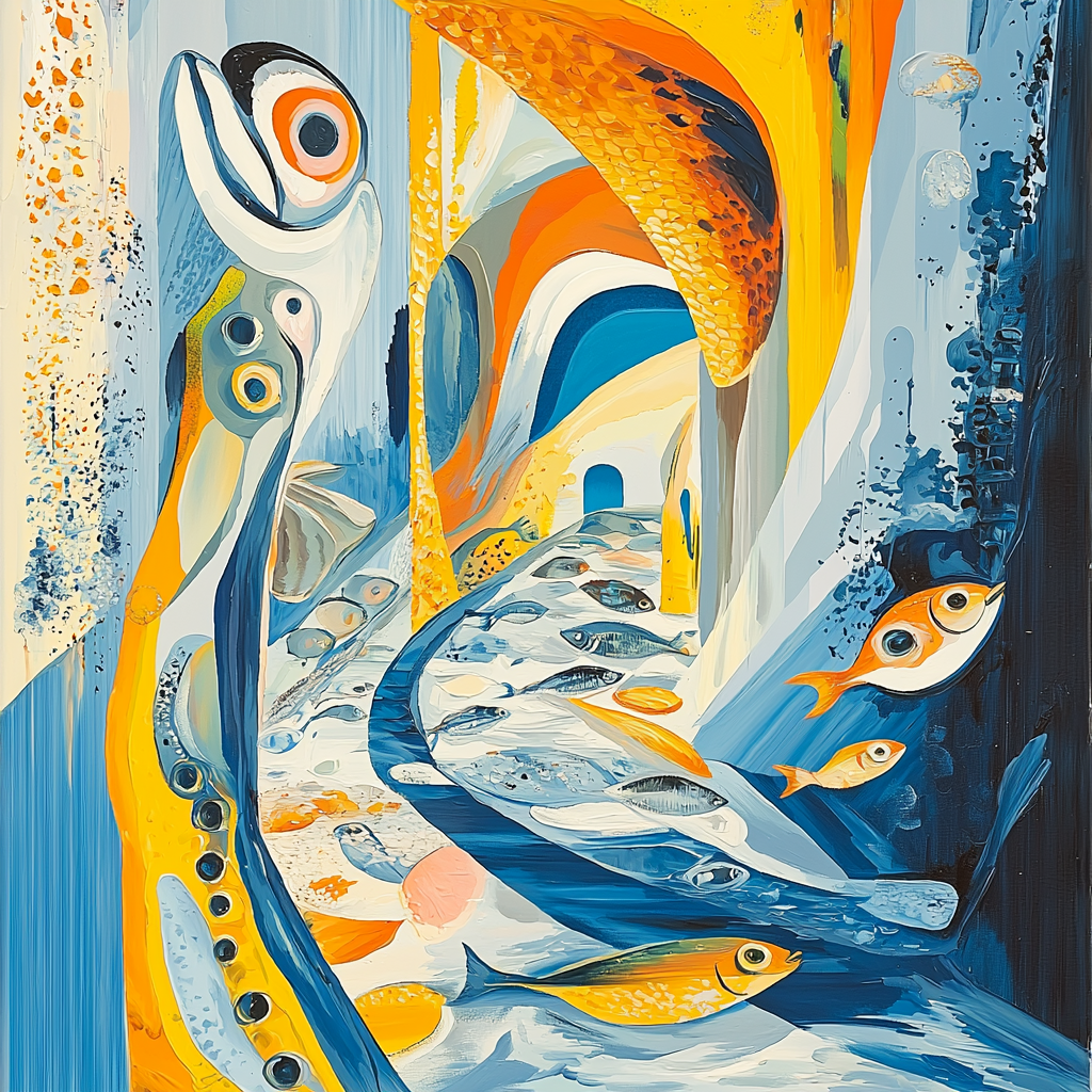 Salvador Dali Inspired The Surreal Fish Market Numbered Painting Kits