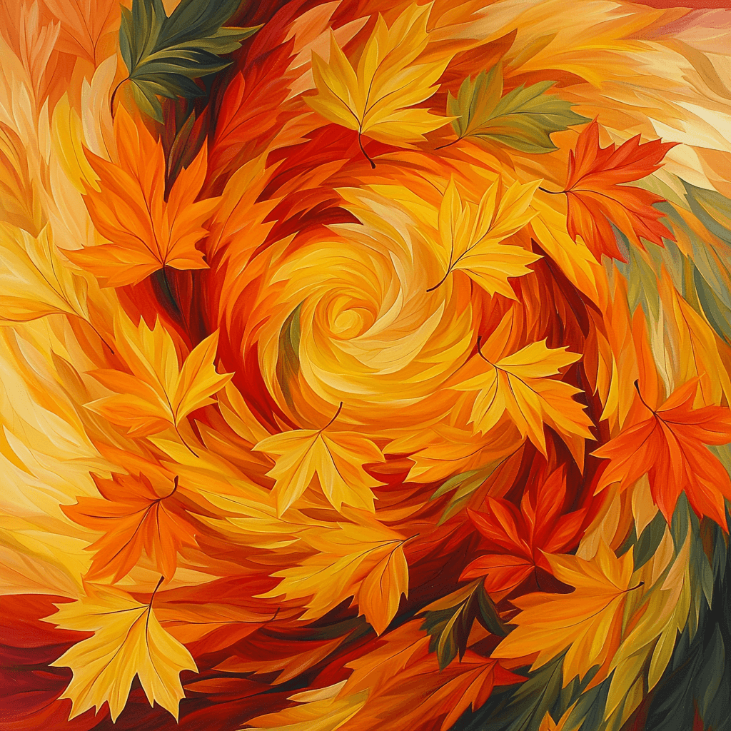 Georgia O'Keeffe Inspired A Dance Of Leaves DIY Paint By Numbers