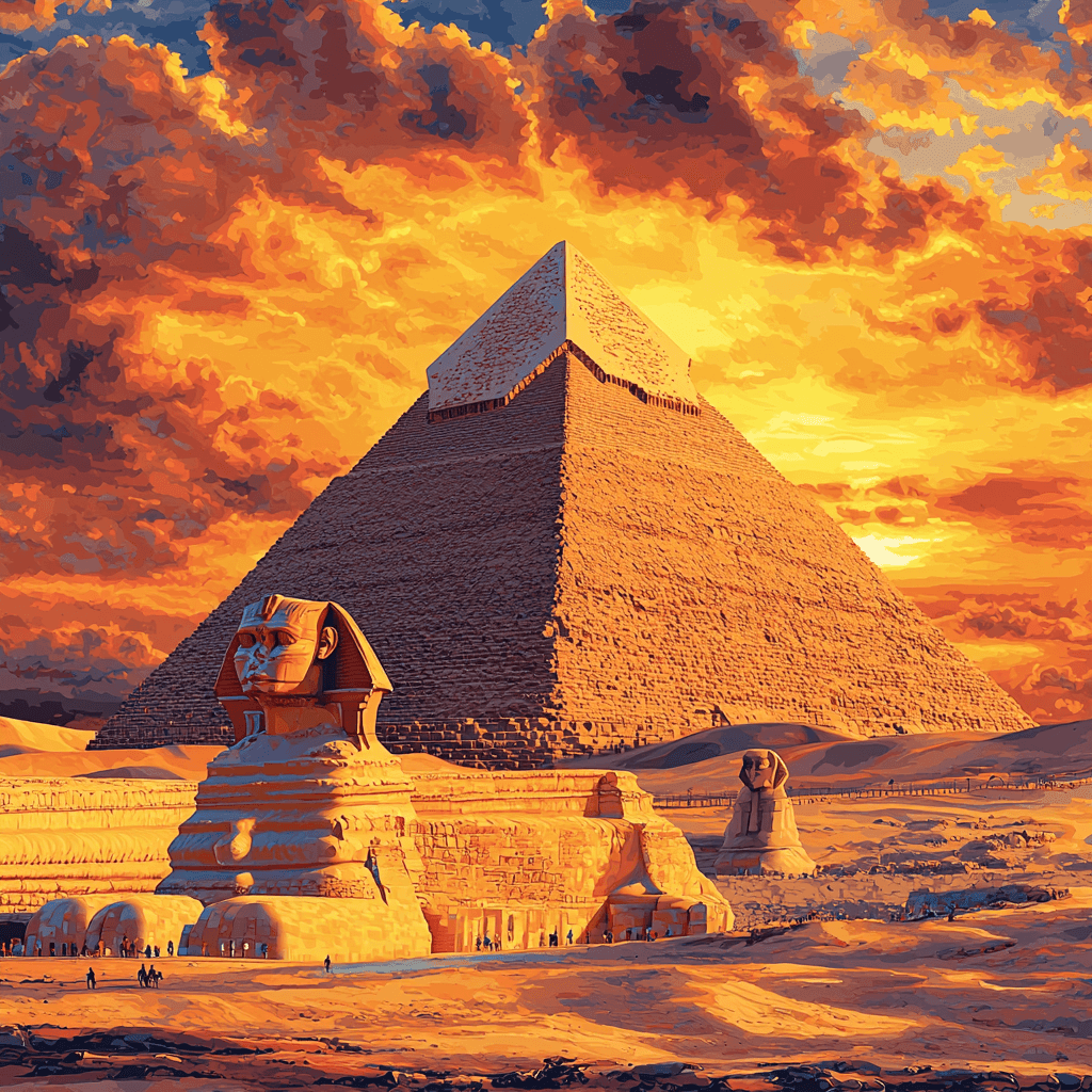 Pyramid Of Giza Paint By Color