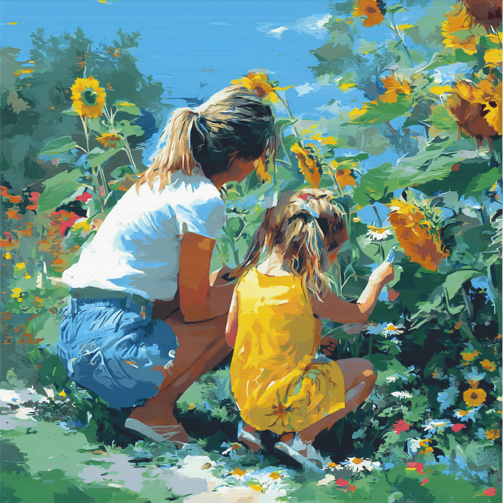 A Mother's Heart In Bloom Paint By Color