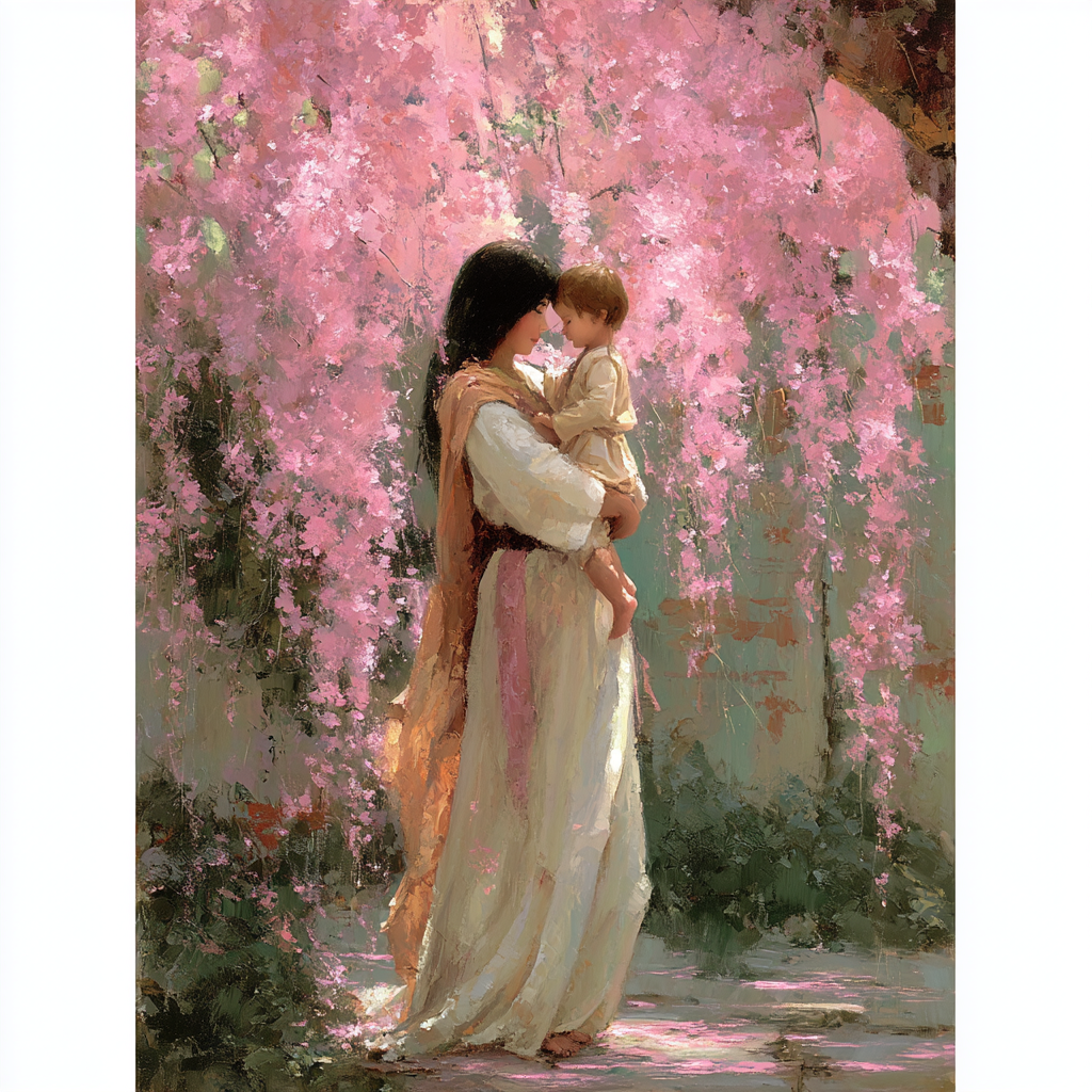 Embrace In Blossoms Paint By Numbers