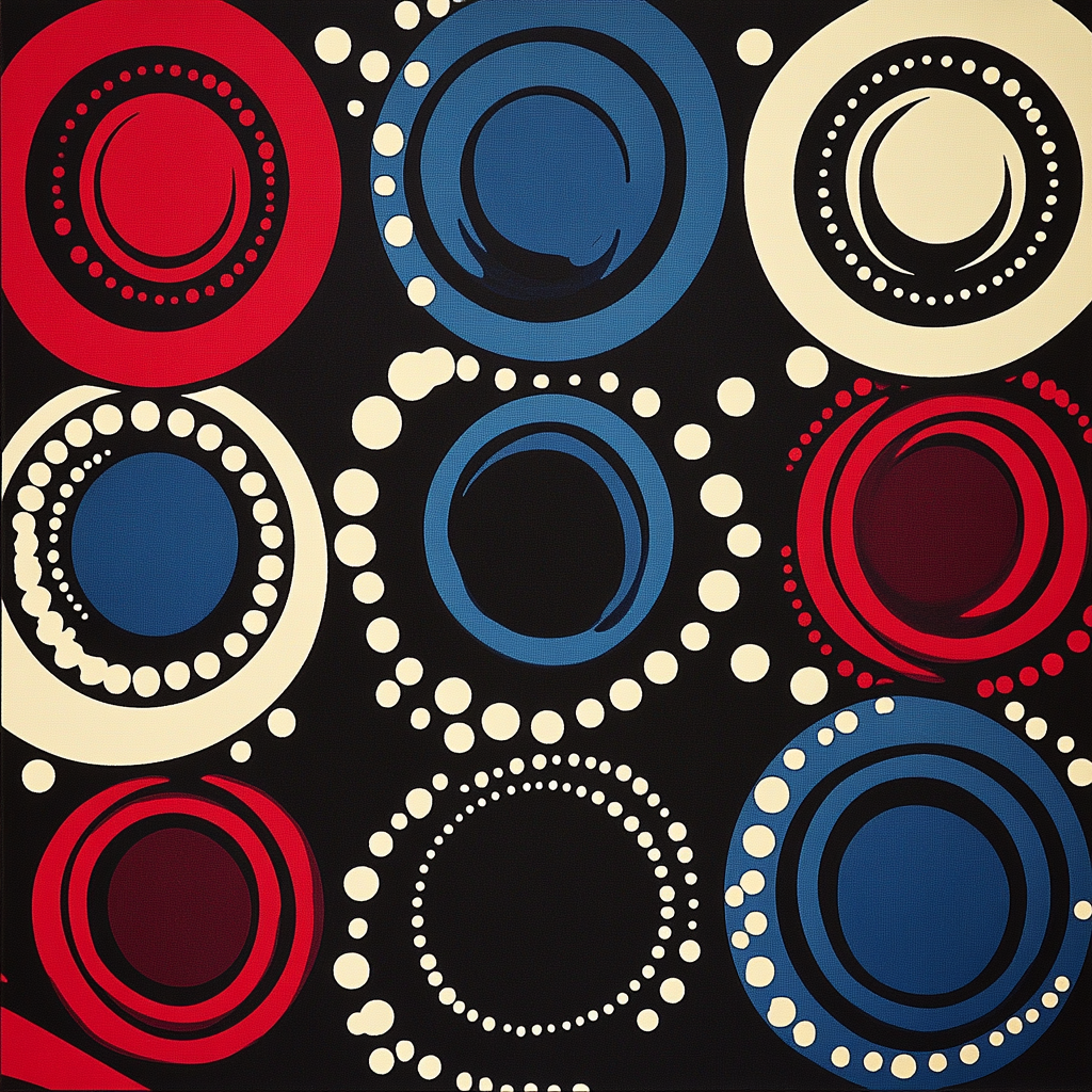 Yayoi Kusama Inspired Mirror Loop Cosmos painting number kit