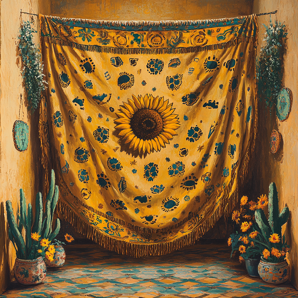 Frida Kahlo Inspired Resilience Tapestry DIY paint by numbers