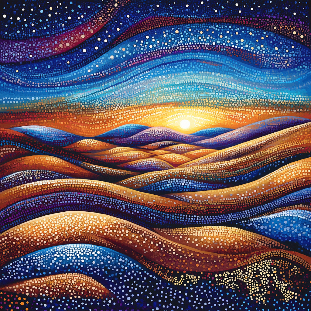 Georges Seurat Inspired Mystical Mirage Paint By Number