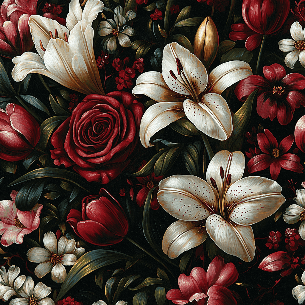 Johannes Vermeer Inspired Renaissance Floral Arrangement - DIY Painting By Numbers Kit