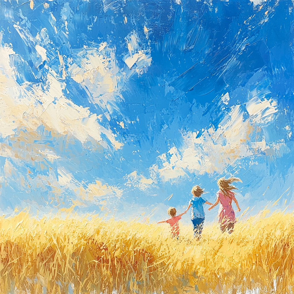 Golden Fields Of Childhood Painting Number Kit