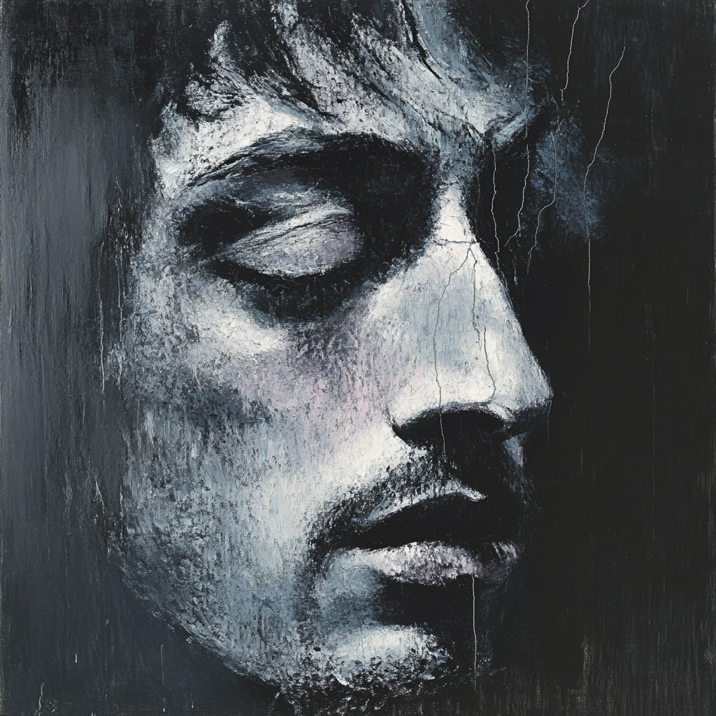 Francis Bacon Inspired Emotional Portrait Fragmented Paint by numbers kits