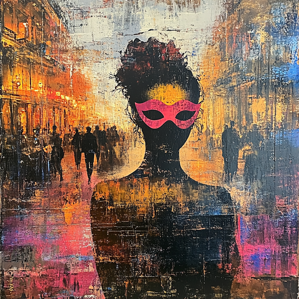 Banksy Inspired Masquerade paint by color