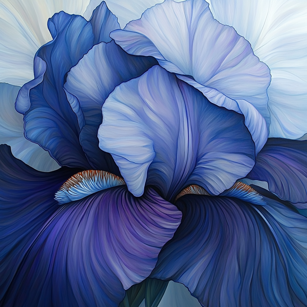 Georgia O Keeffe Inspired Blue Iris Paint by numbers kits