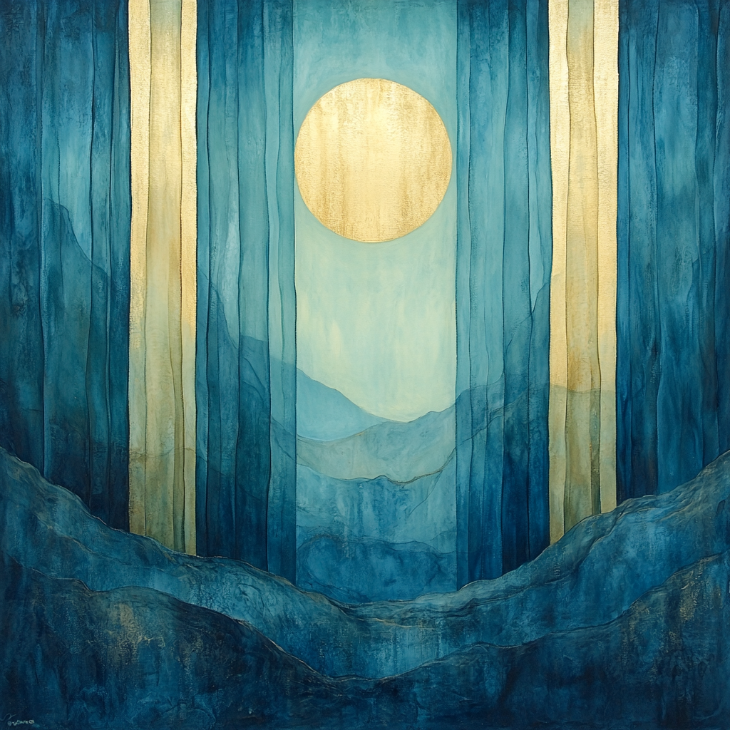 Mark Rothko Inspired Midnight Aurora paint by number