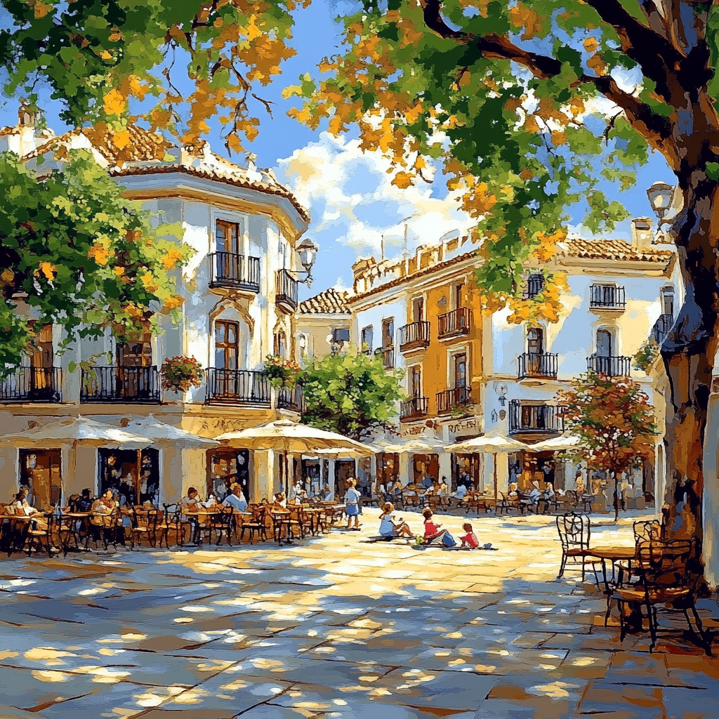 Plaza De Cervantes Alcala De Henares Spain Painting by numbers kit