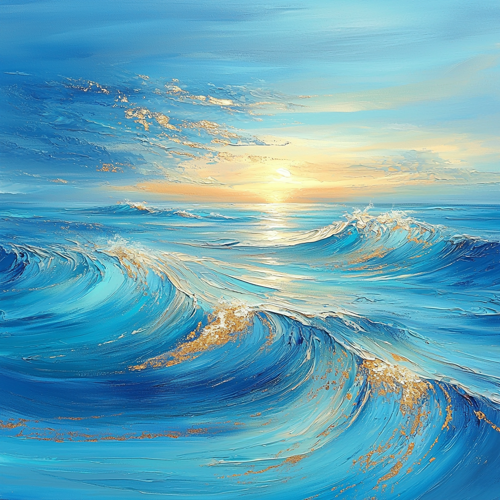 Gustav Klimt Inspired Ocean Of Dreams Paint By Color