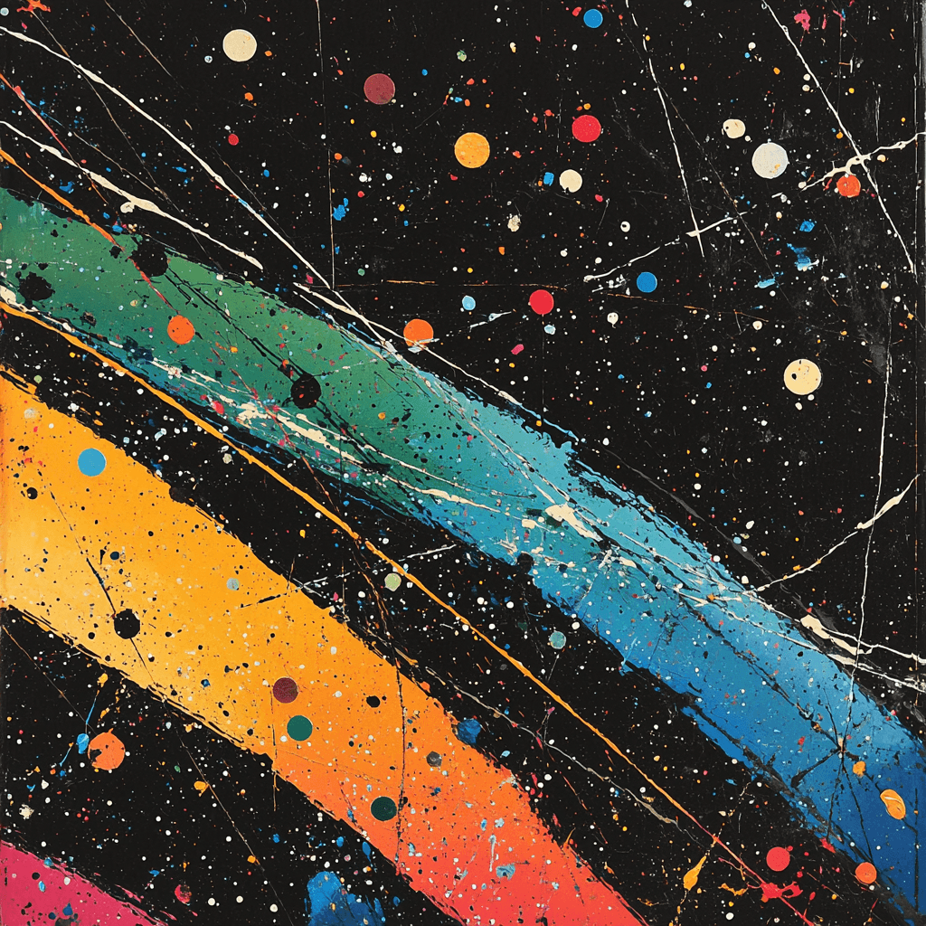 Jackson Pollock Inspired Abstract Cosmos Delight DIY Paint By Numbers