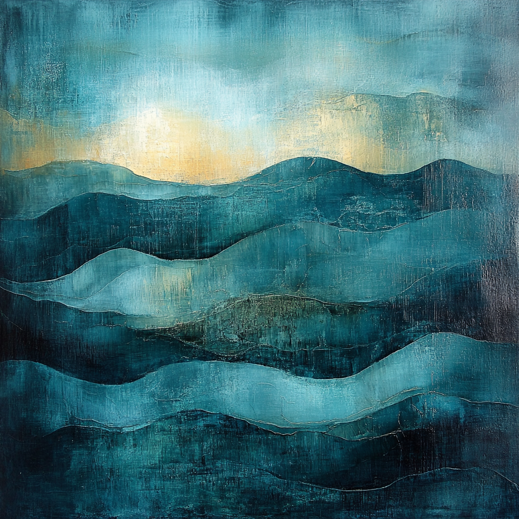 Max Ernst Inspired Surreal Ocean Currents Painting by numbers kit