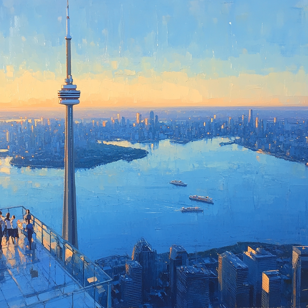 CN Tower Overlook Toronto Canada Number painting
