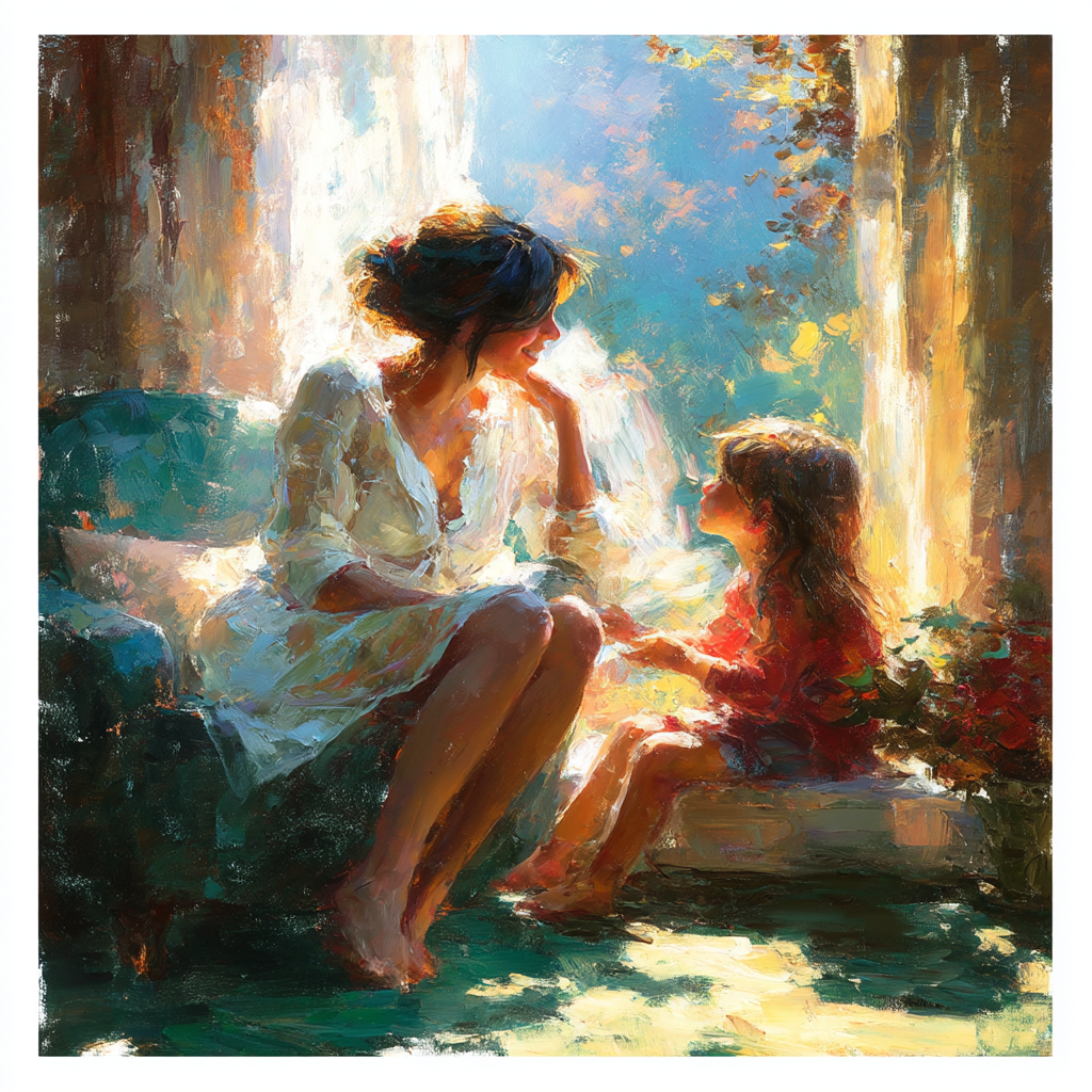 Mother's Morning Whisper Number Painting