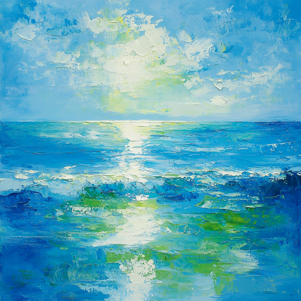 Monet Inspired Monet's Ocean Number Painting