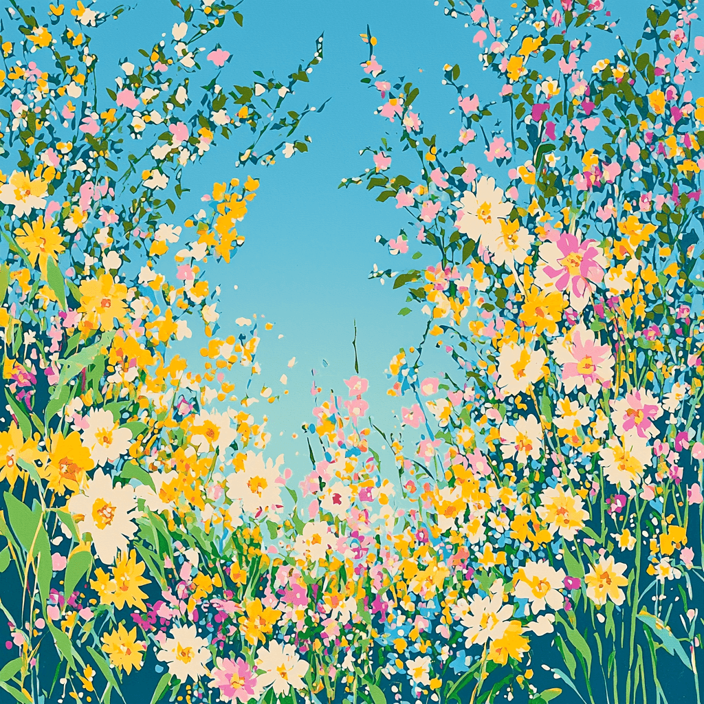 Hiroshige Inspired Dreams Of A Spring Meadow Paint By Numbers Art