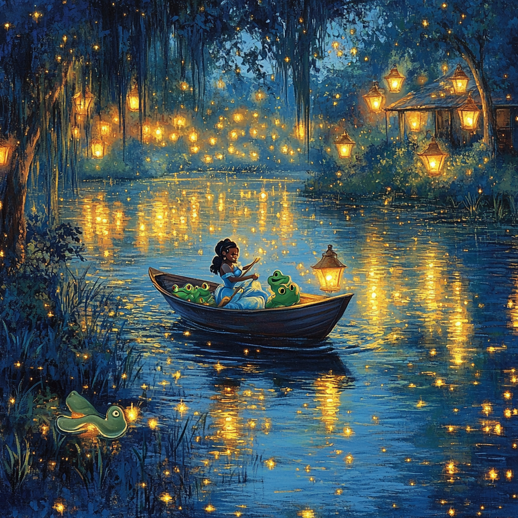 Tiana Bayou Evening paint by color