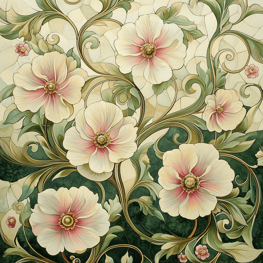 Alphonse Mucha Inspired Enchantment Of Floral Harmony Paint By Numbers